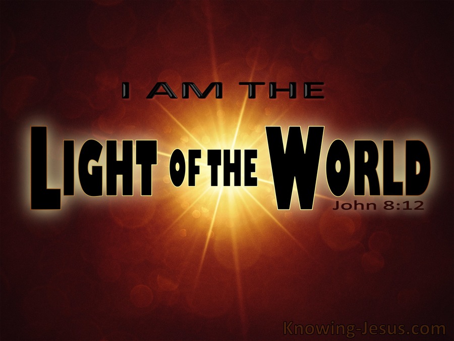 John 8:12 Jesus Is The Light Of The World (brown)